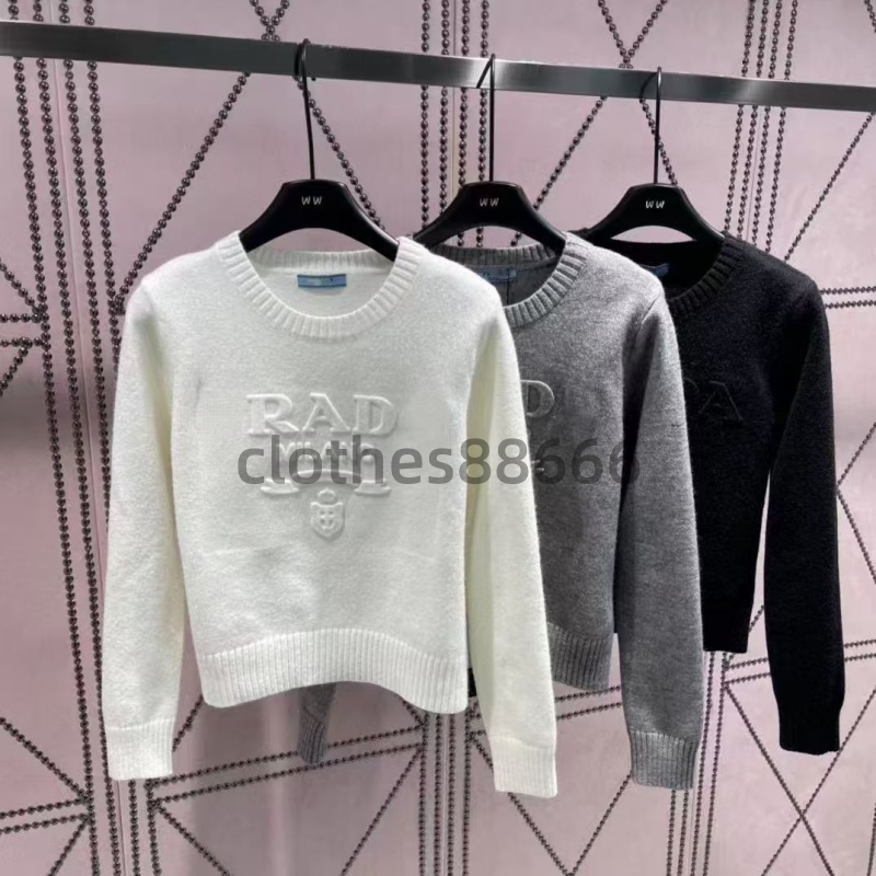 Luxury sweater embossed Unisex Crew Neck Knit Sweater Women Sweaters Autumn Winter Casual Tops man Long Sleeve Pullover Warm Soft Knit Knitwear Fall