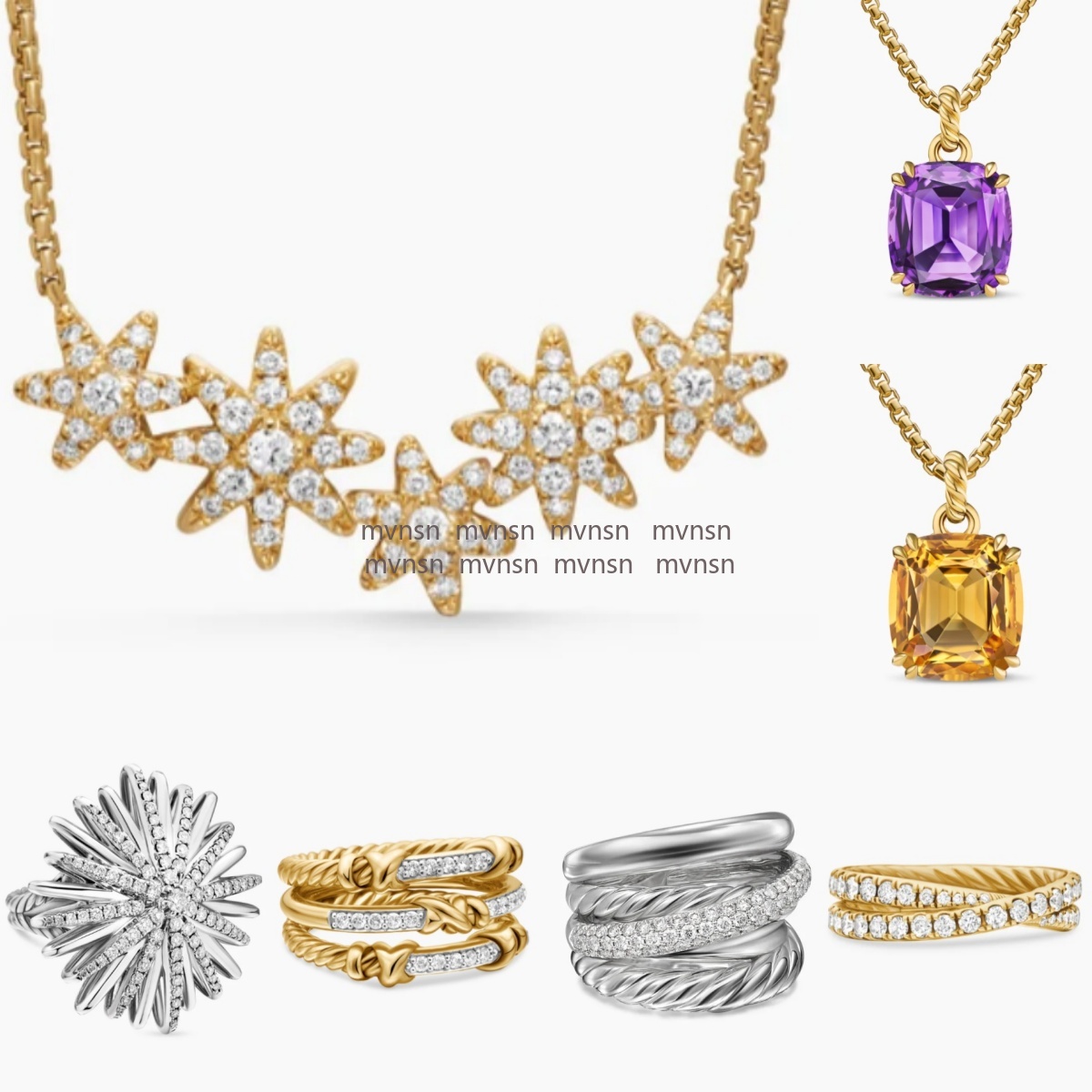 Rings necklaces with box for women man Designer Cable ring cross diamonds twisted wedding rings fashion heart pendant necklace luxury jewelry Chr