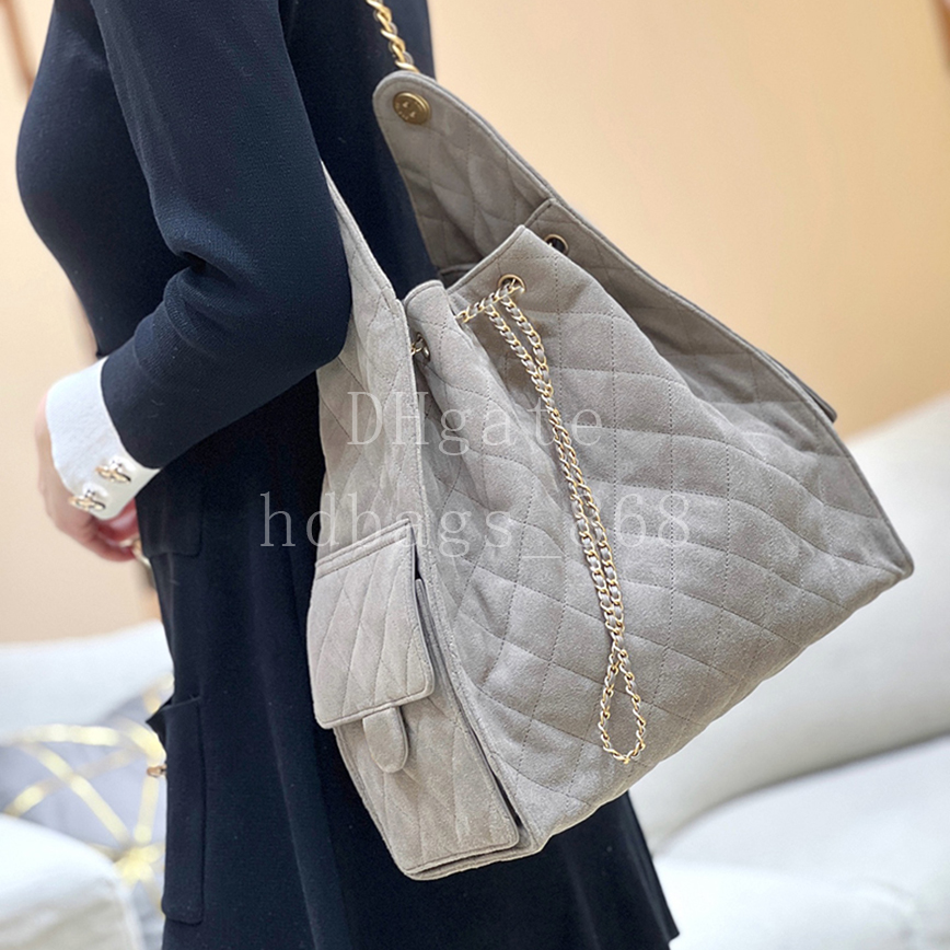 Master quality 25 Medium Handbag Designer Shoulder bag Bucket bag Shopping bags Hobo bag Luxury Suede Calfskin Leather Tote Chain bag 40cm With box
