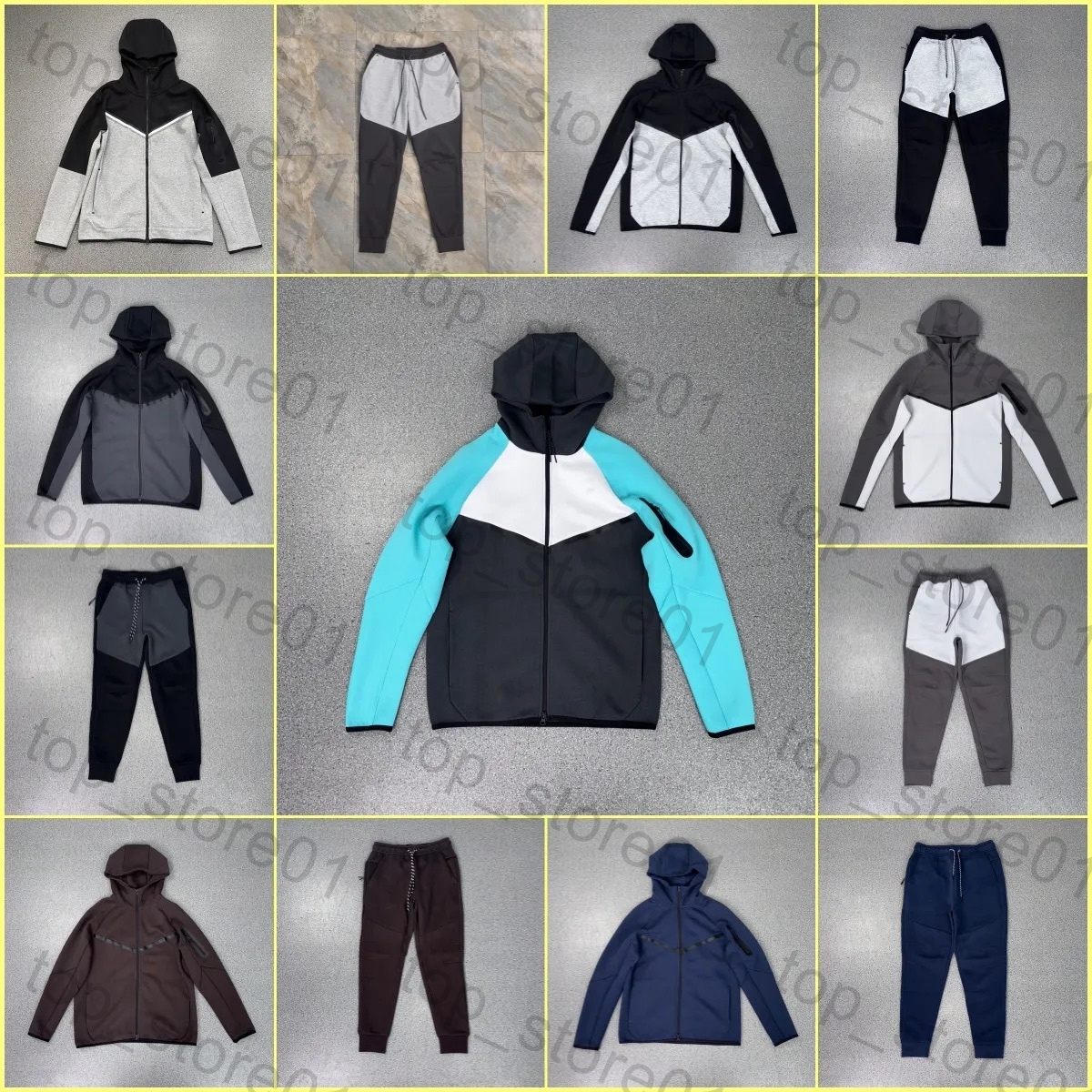 2026 Tech Fleece Tracksuit Mens Womens Full Zip Hoodie Jogger Pants 2 Piece Set Designer Sportswear Jacket Sweatpants Thick Winter Casual Running Ou