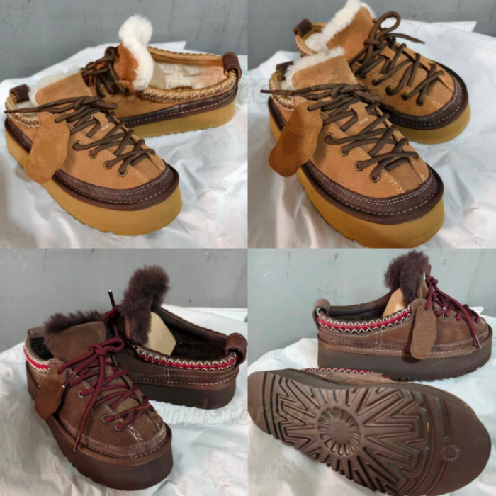 2026 New model Designer latest style heightening 6cm Designer Casual Shoes shoe lowmel Womens sneaker Fur Trainer Classic Platform Suede Lady snow b