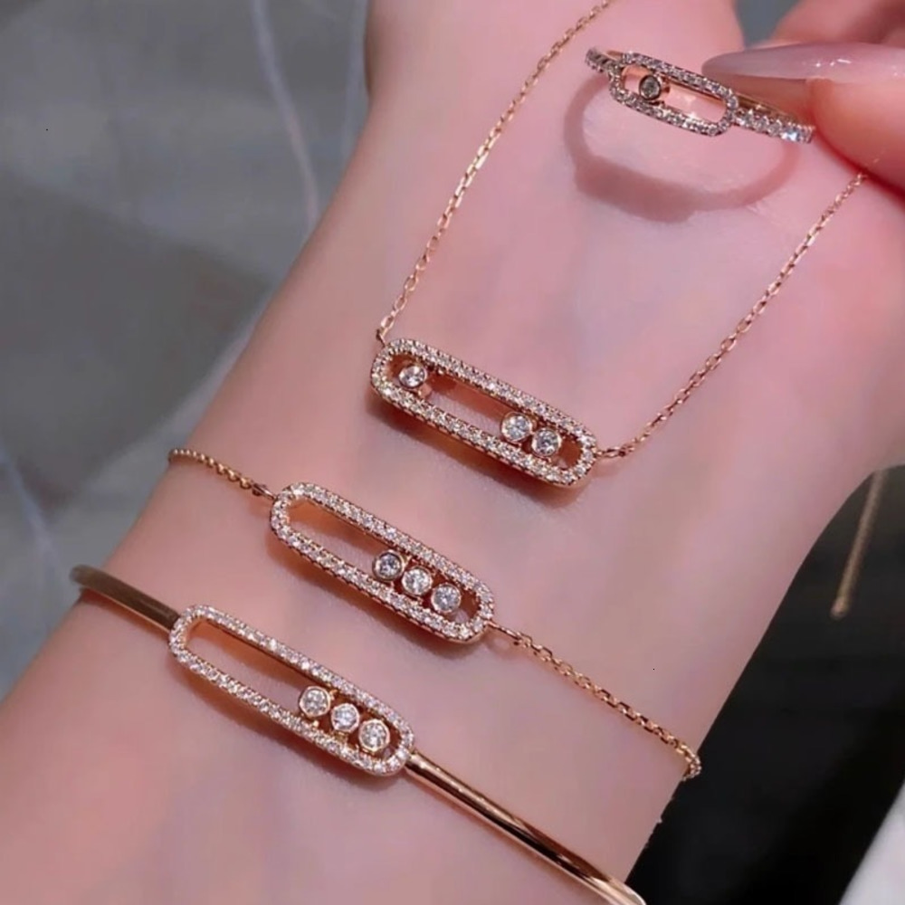 Mesikaa Messikaas Jewellery Designer For Woman Luxury High Version Three Diamond Sliding Necklace Fashionable MessikaBracelet 2026 New