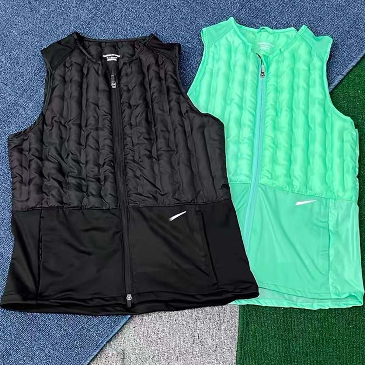 designer puffer jacket Men sports Therma FIT ADV sleeveless vest warm gilet winter autumn running jogger waistcoat outdoor reflective couples green