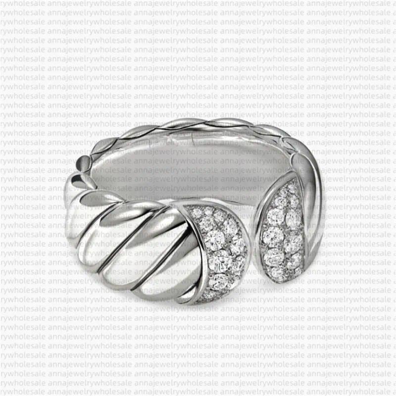 Ring Designer Cable rings For Women men Twisted Sapphire connected five Rings Braided Fashion Jewelry Cross Classic Wire Vintage Engagement Valen