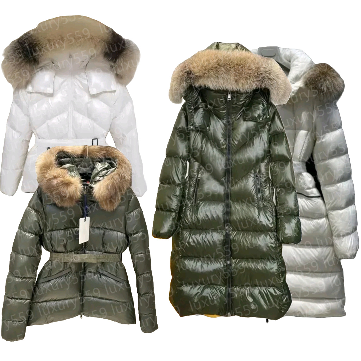 Womens puffer jackets coat designer jacket women winter jackets fur collar long parkas luxury down jackets designer womens high quality clothing lon