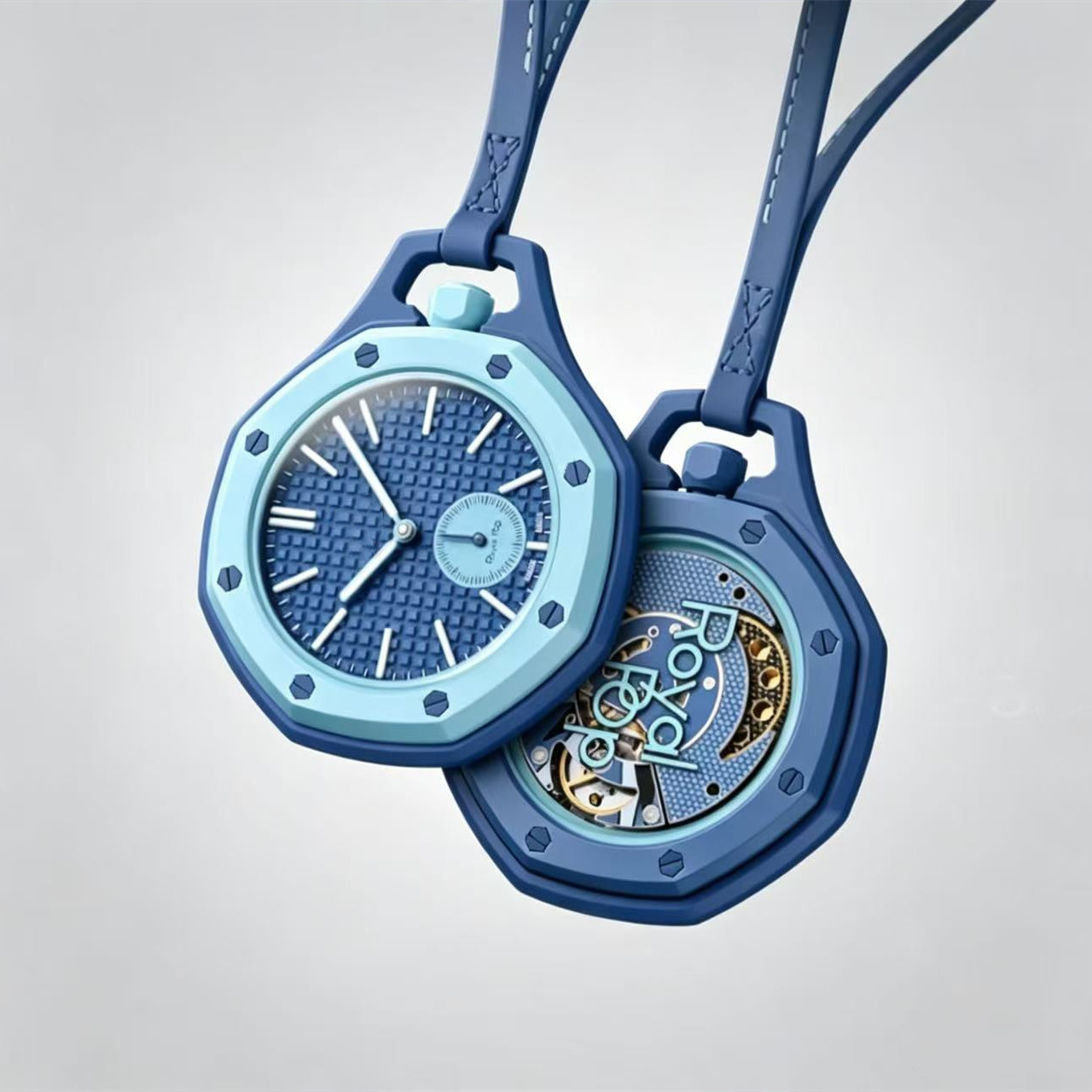 Montres de poche de mode de haute qualité Montres de sport Co-marquées Octogone étanche Montre de poche à quartz tendance 8 couleurs Bracelet en