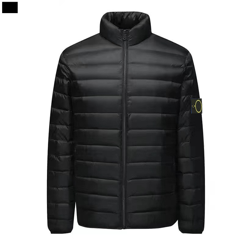 Stone winter men's windproof and warm cotton jacket, new designer style badge, men's down jacket