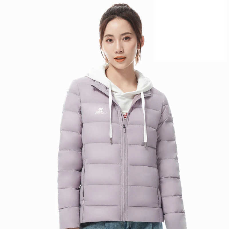 CAMEL GOLDEN Couple Sports Down Jackets Men Women Outdoor Hiking Warmth Lightweight Trekking Short Jacket for Coats S261014KP7F