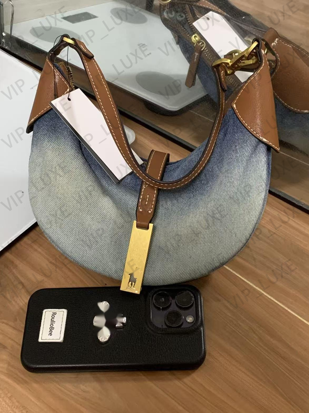Master Quality Designer Bag Luxury Genuine Leather Polo ID Bag Correct Pony Pattern Handbag Multi Size Shoulder Bag Gift Autumn Winter Fashion Polo