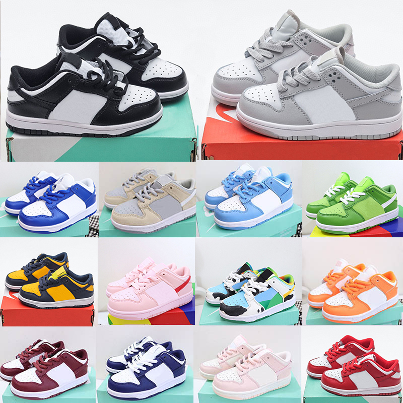 Designer Kids Shoes Boy Girl Toddler Black White Panda children Orange Dairy Cow Baby Red Blue Skateboard Brazil Athletic Outdoor Sports Trainers 22
