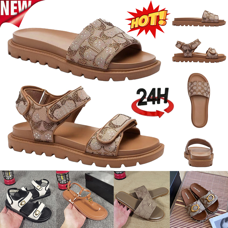 Designer Sandals Slides Slide BRYNN SLIDE SANDAL Platform Sandal Luxury Womens Slides Sunmmer Beach Slide Fashion Ladies Brown Flat Casual Slippers