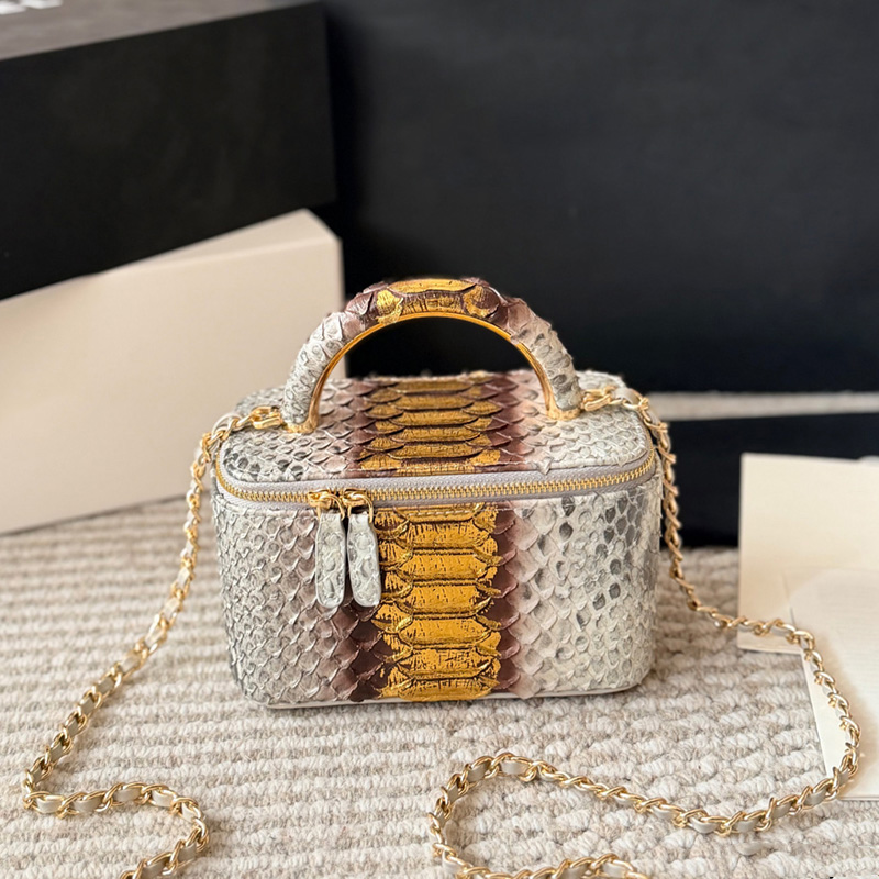 Sac de maquillage Designer Femmes Serpent Modèle Mini Sac À Main Grande Capacité Or Lettre De Luxe Sac À Bandoulière Portable Sac Extérieur Sac À