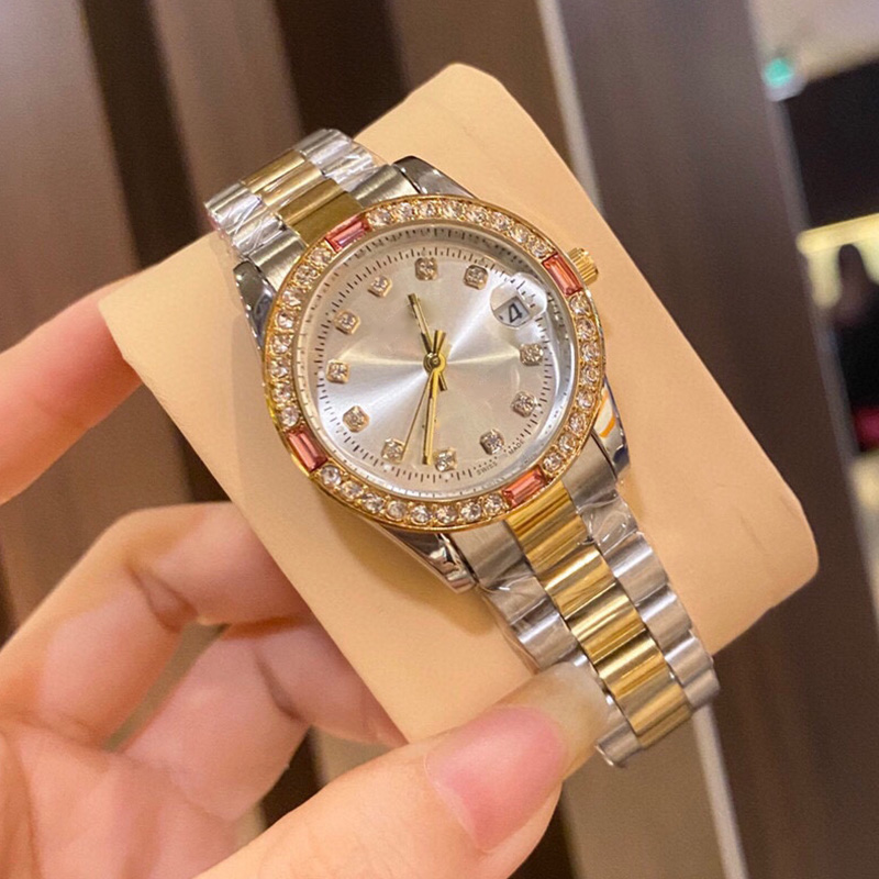 Fashionable and Simple Gold Stainless Steel Women's Watch, gold sliver Business Casual, Elegant, Retro Style, Waterproof, gifts for wife girl c