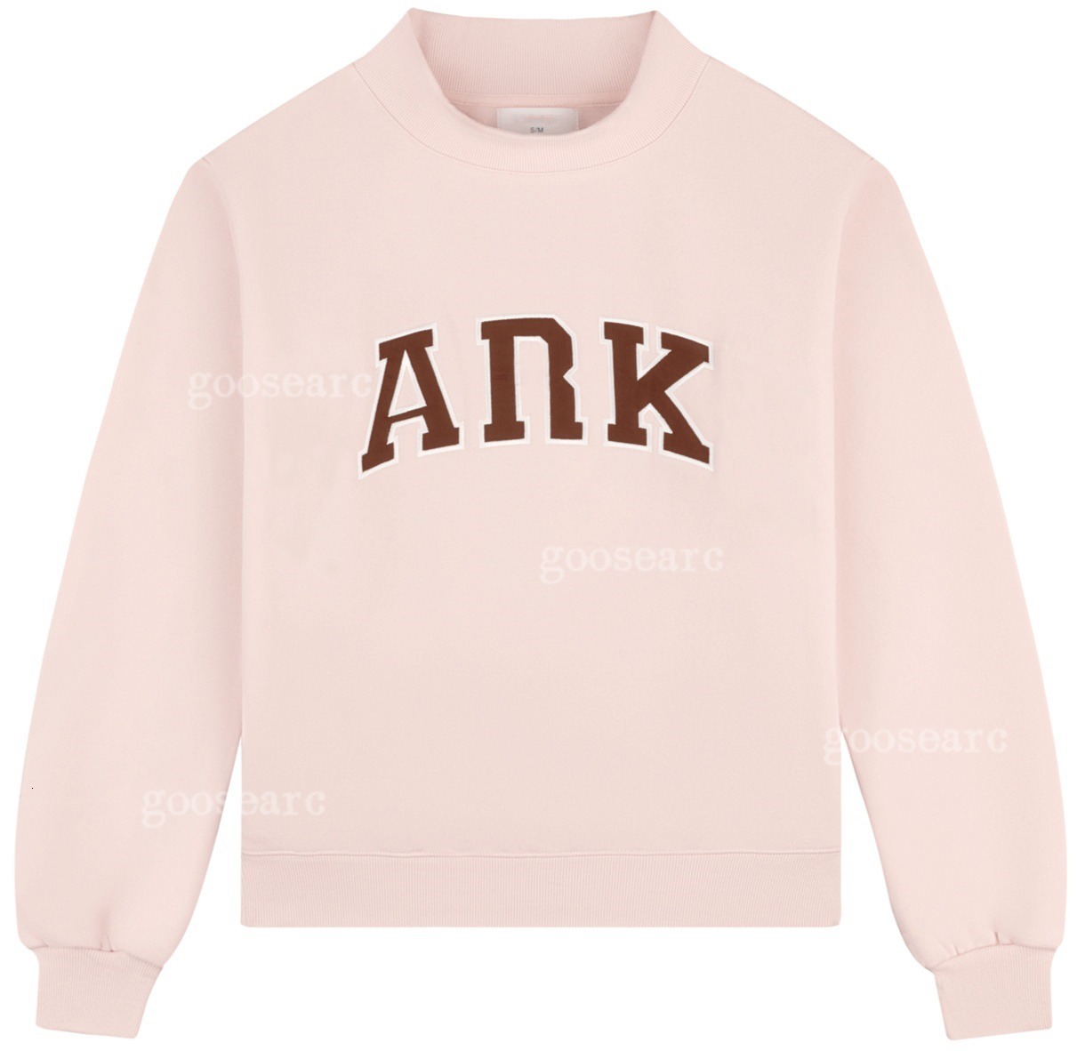 Embroideried Mockneck Sweatshirts Pink Brown Women Designer Cotton Jumpers Fashion Loose Hoodies