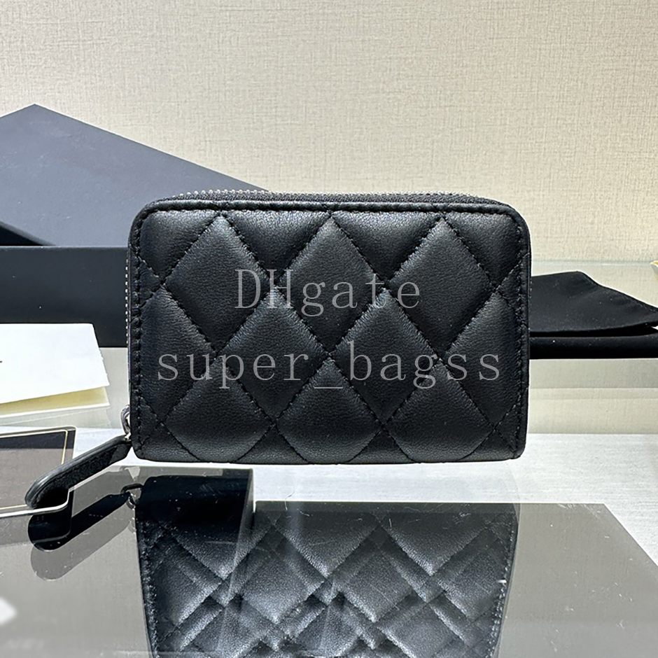 Classic Zipped Coin Purse wallet 11CM Master Quality Designer Lambskin Luxury Coin Purse With Box XQ004