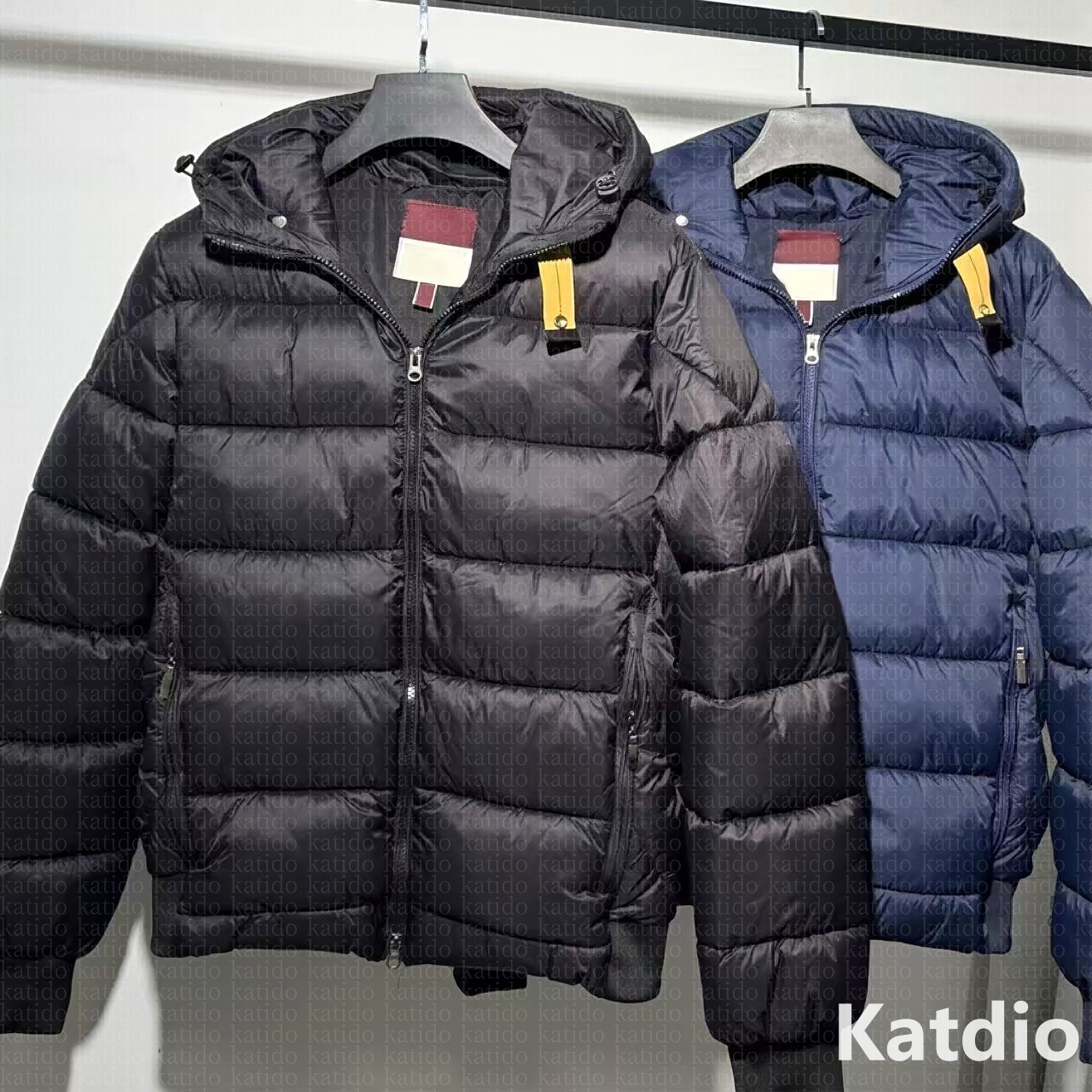 Designer Cargo Down Jacket PJS puffer jacket Luxury Pharrell Sheen mens women para jumpers down jacket with Yellow Webbing Strap Accent Water Windpr