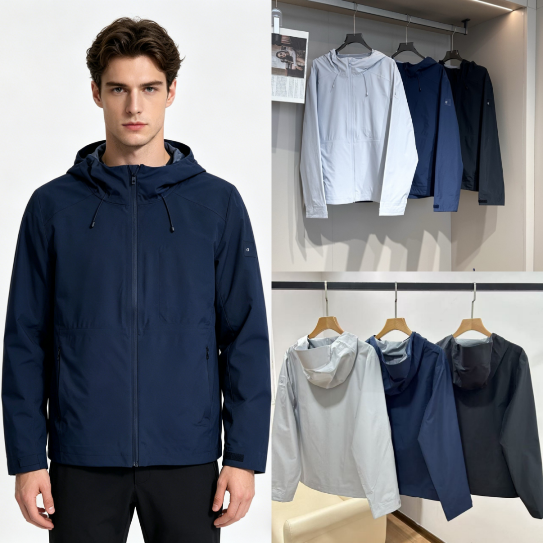 2050A unisexe coupe-vent à capuche veste pantalon ensemble veste de sport pantalon de sport tenue de gymnastique