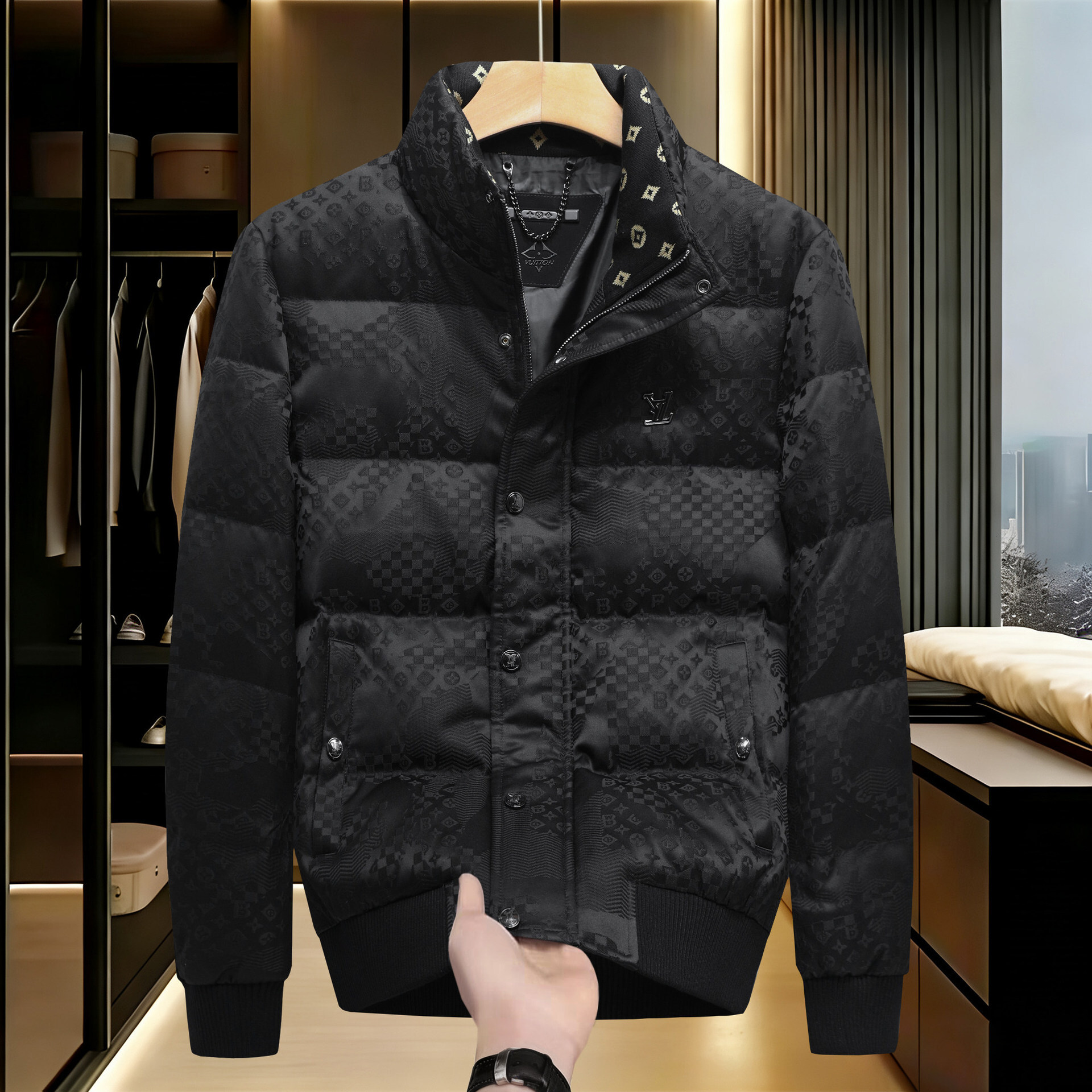 Winter New Collection Men S Stylish And Trendy Stand Up Collar White Duck Down Jacket