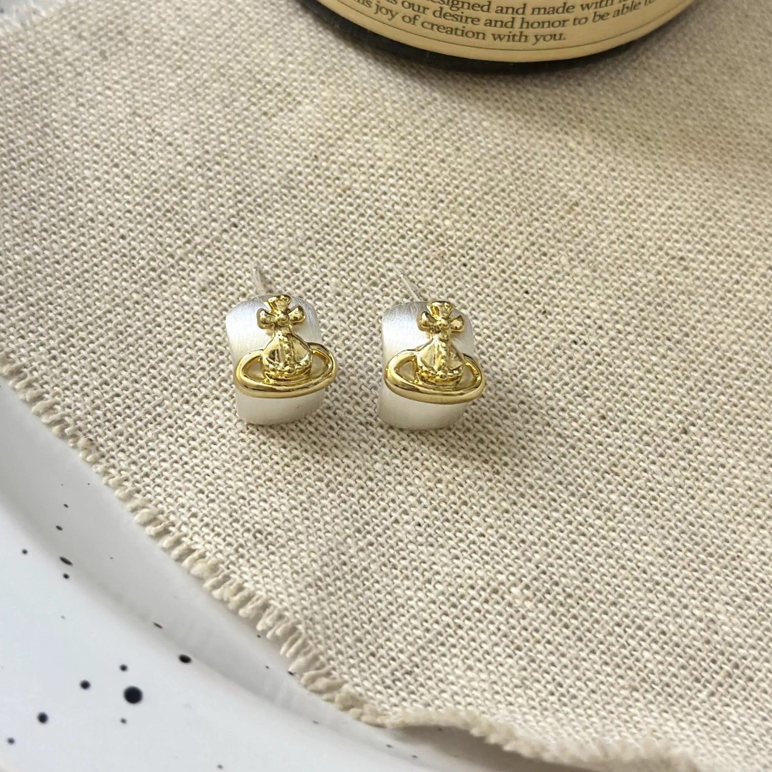 Exquisite Designer Gold Plated Asteroid Earrings A Light Luxury Fashionable Gift Suitable For Womens Casual And Simple Style Paired With Jewelry