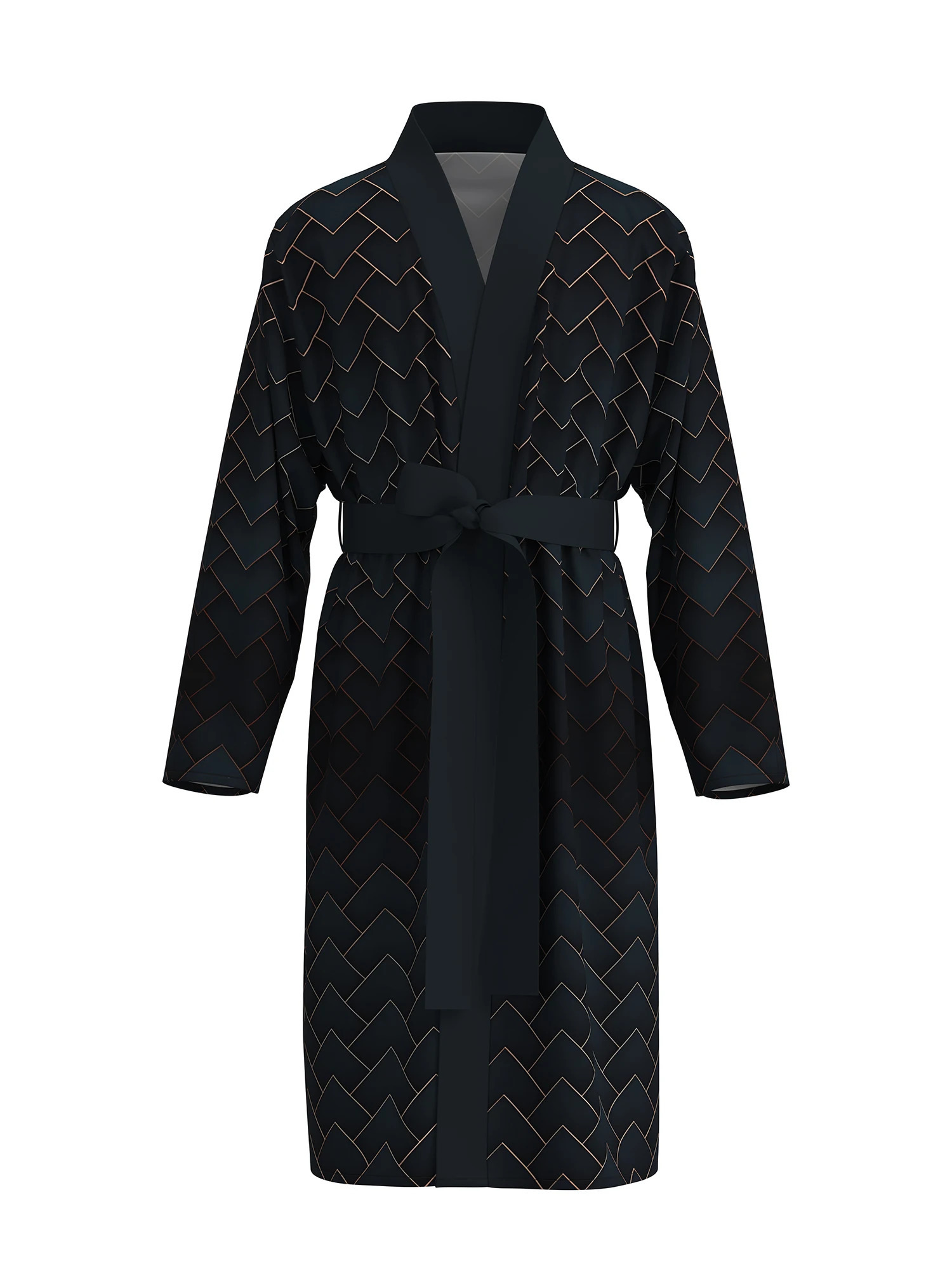 2026 mens home robe 3D digital fullprint casual bathrobe spring and summer thin quickdrying with belt can be wo 261015
