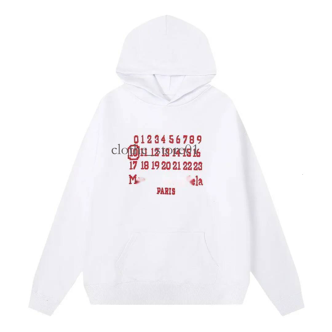 Maisonness Margeilaness Hoody Men Women Casual Y2k Streetwear Mm6 Sweatshirt Trendy Classic Print Digit Graphic Distressed Maison Men Margeilaity Sw