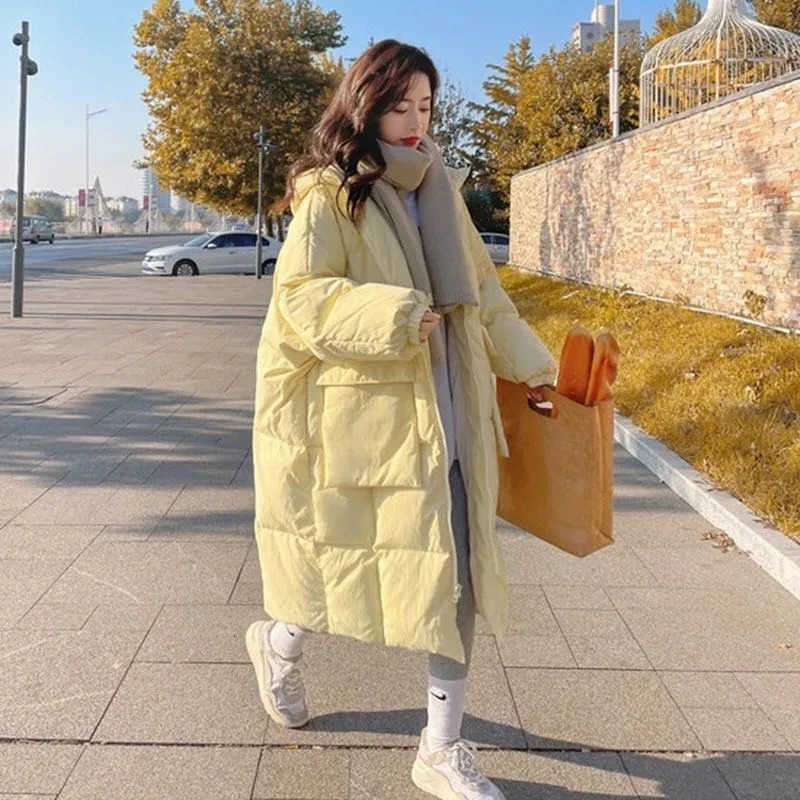 Jacket Womens Winter Parkas Hooded Cotton Padded Female Long Down Jacket Thicken Puffer Coats S261014RU7U