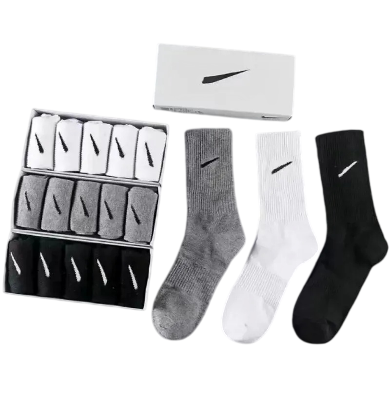 Chaussettes d'équipage 5 paires de chaussettes de sport respirantes en mélange de coton chaussettes de confort unisexes hommes femmes sport cours