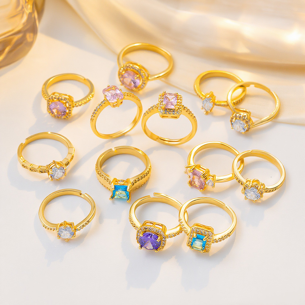 French-Tyle Light Luxury High-End Full-Diamond Micro-Inlaid Ring For Women, Uper Hiny, Trendy, Exquiite, Veratile, New Model, Hot-Elling On Live
