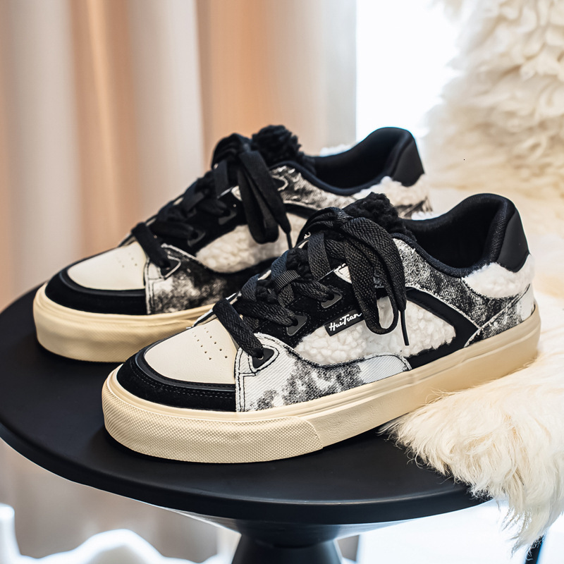 Men's New Winter Shoes, Korean Style, Trendy, Versatile, High-End Sneakers, Casual, Sporty, Lightweight, Retro, Trendy Shoes Hta-30