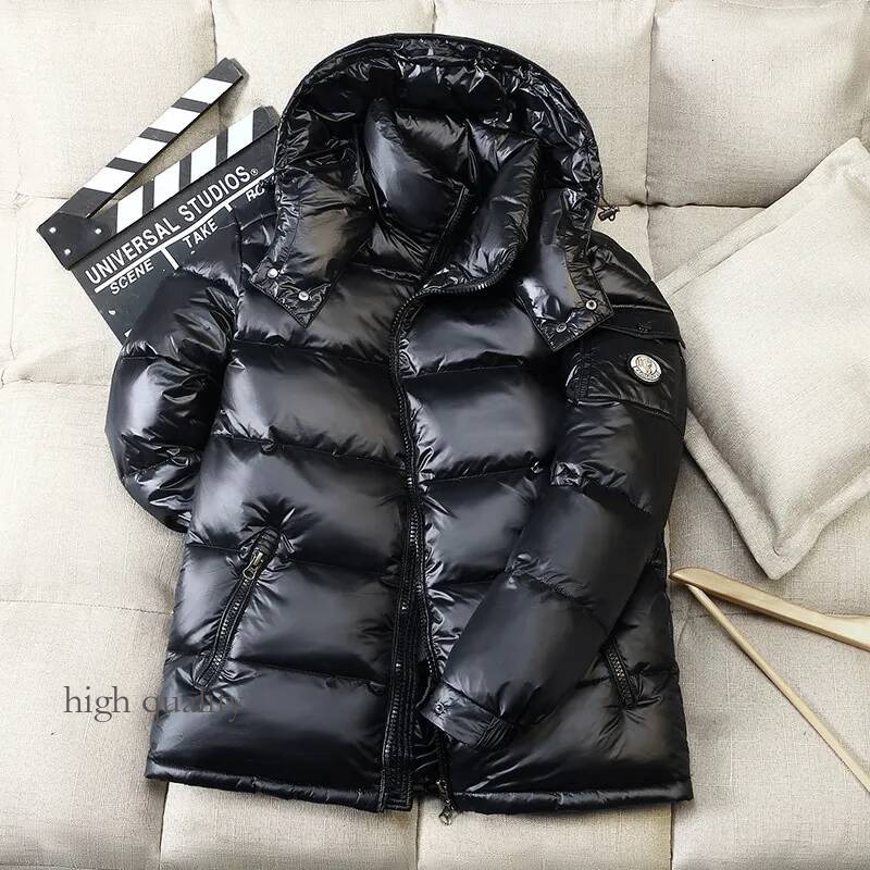Monclaircoat Coat Short-Style Shiny Down Jackets For Men And Women Super Warm Ultra-Thick White Duck Down Couple Coats For Winter D45