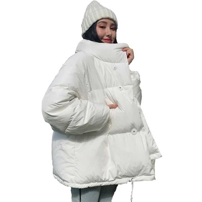 Autumn Winter Womens Down Jacket Cotton Parka Female StandUp Collar Candy Color Outwear Short Winter Coats S2610140PFM