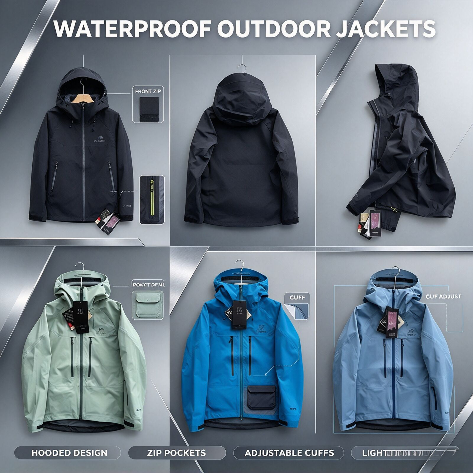 Family New Trendy 2026 arc Outdoor Windproof And Waterproof Fully Taped Unisex Jacket Casual Streetwear Outerwear Coat 50