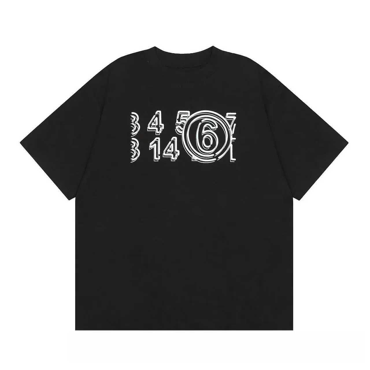 2026 new Round-neck short-sved Tee with pattern misaligned hand-drawn digital art suitable for both as a casual style Q261015