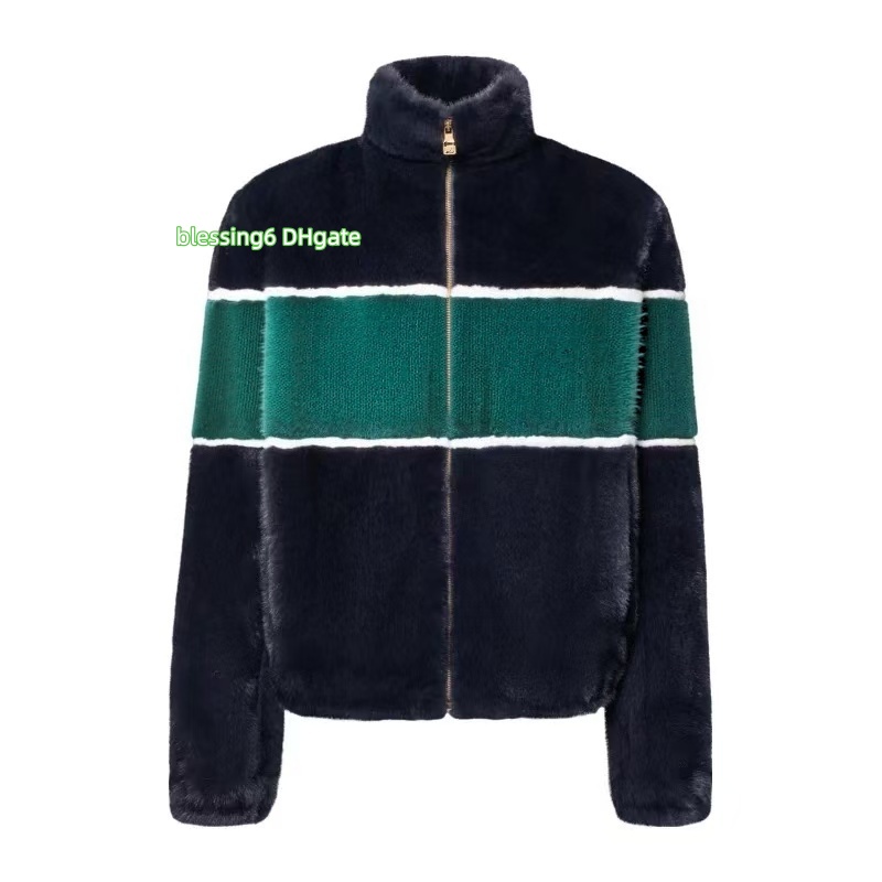 Men's jacket fur leather jacket stand up collar zipper jacket loose and warm fluffy imitation mink fur sportswear couple's jacket autumn a
