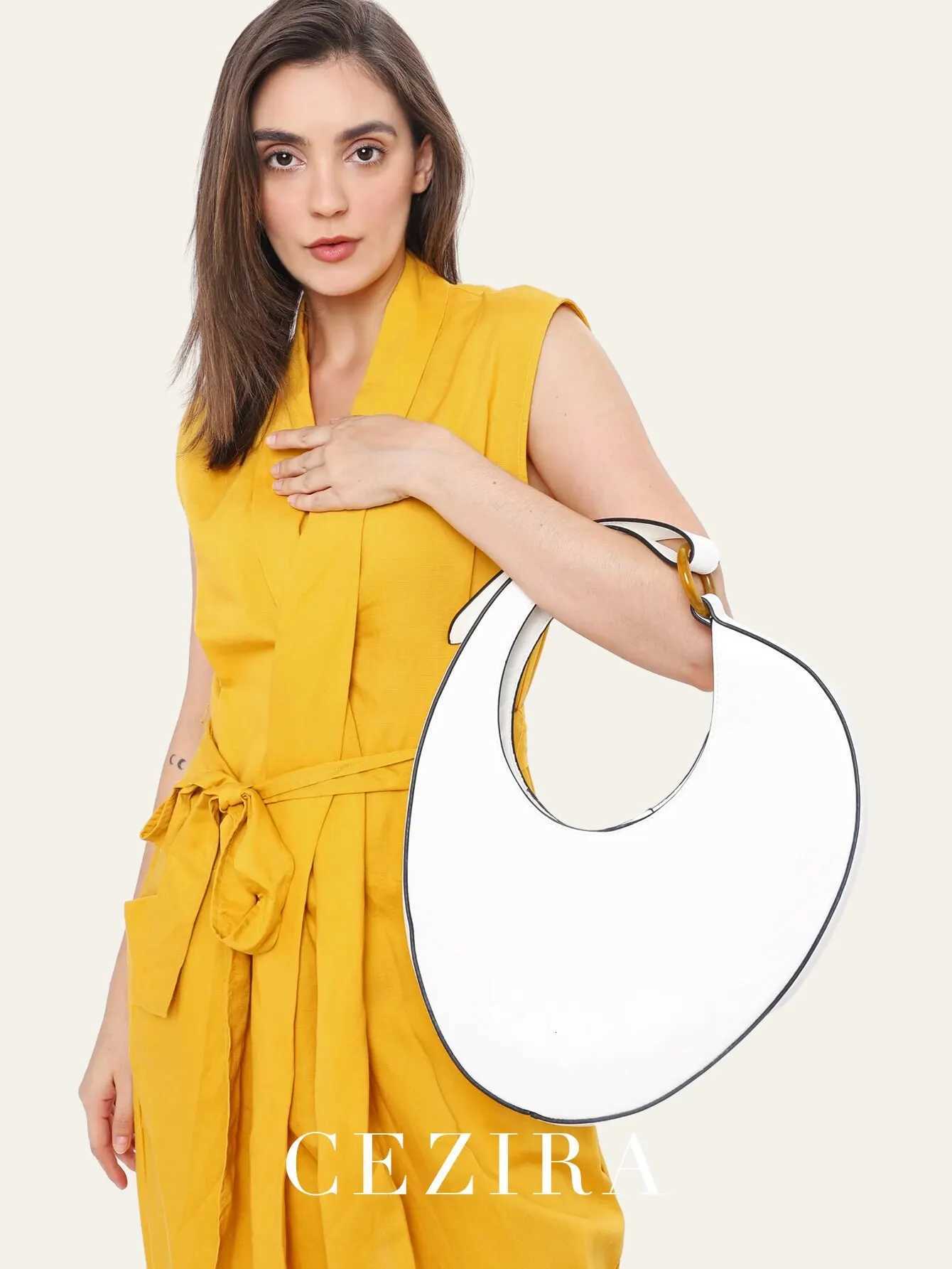 Cross Body CEZIRA Women Design Handbag Top-handle Single Strap Shoulder Hobo Bag PU Vegan Leather Fashion Chic Underarm Purse H261016
