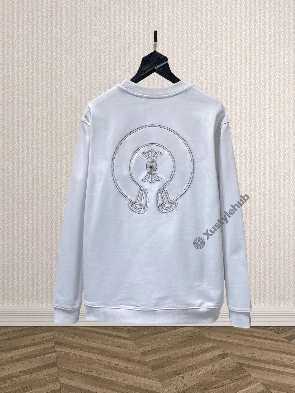 Chome Hoodie crome long Designer Men's Graphic Chromed hoodie Street Luxe Pure Cotton Short Sleeve Casual Womens Mens Horseshoe Embroidery High
