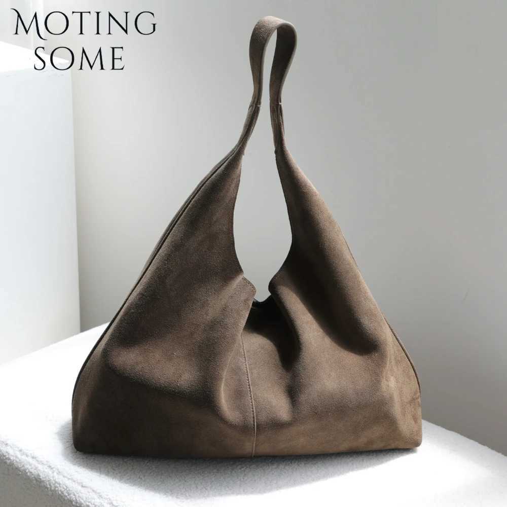 Motingsome Oversized Suede Big Bag Women Roomy Casual Tote Shoulder Hobos Handbag Commuting Large-capacity Tote Minimalism Purse X261016