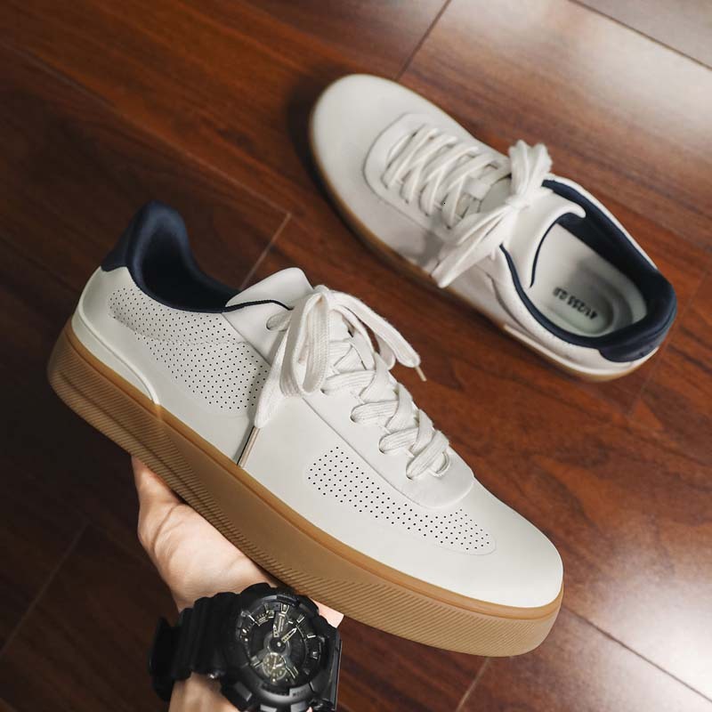 2026 New Model Breathable Leather Low-Top Casual Men's Shoes Versatile Trendy Sports Sneakers For Men - X576