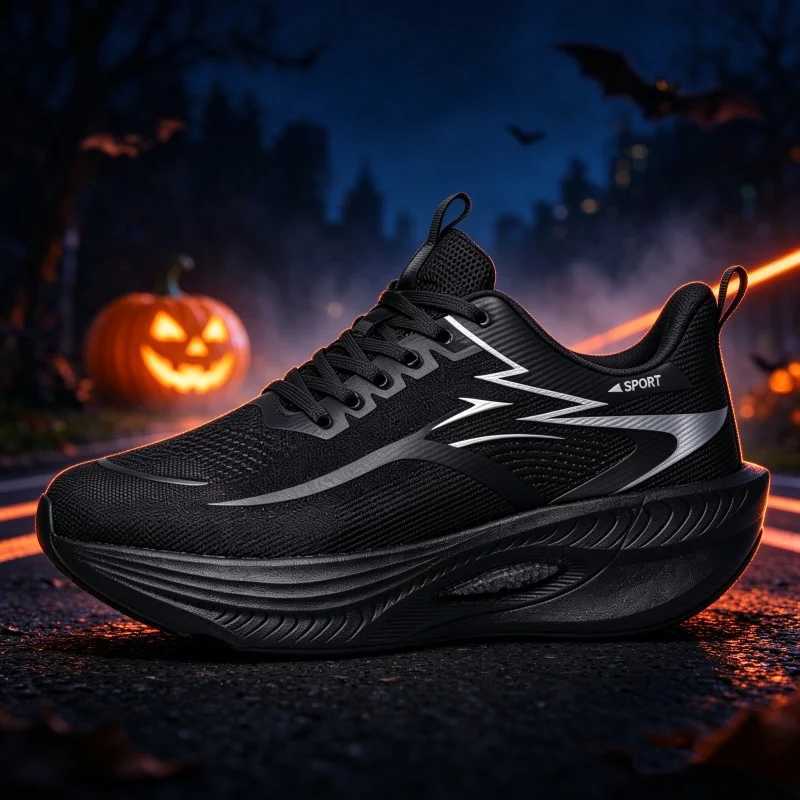 Casual Shoes Men Athletic Running Shoes Carbon Board Marathon Sports Walking Breathable Lightweight Women's Comfortable Black Air Sneakers H261