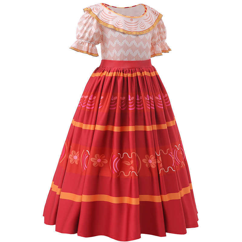 Dress Children's Summer 3-12 Year Old Casual Short-Sleeved Girl's Dress Cotton Print Birthday Party Girl Princess Dress S261016NRQZ