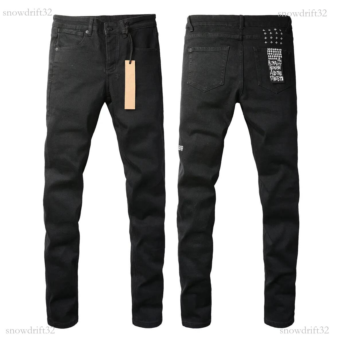 purples jeans designer purple pants women men's purple jean Ripped Black kusbi High end Quality Straight Shinny Sweatpants Retro jeans 281