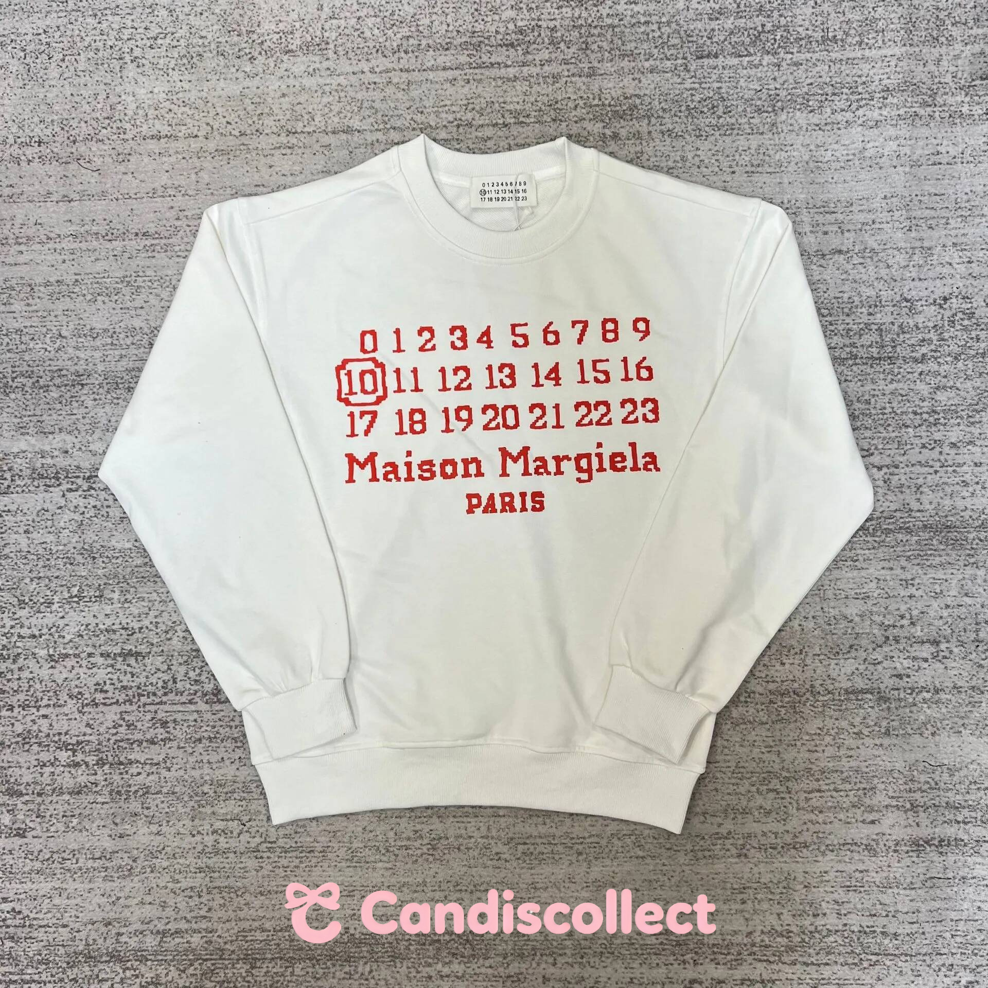 Designer Trendy Brand Mm6 Hoodie Digital Pattern Letter Print Pullover Long Sleeve High Quality Fashion Margeilalies hoodie a34