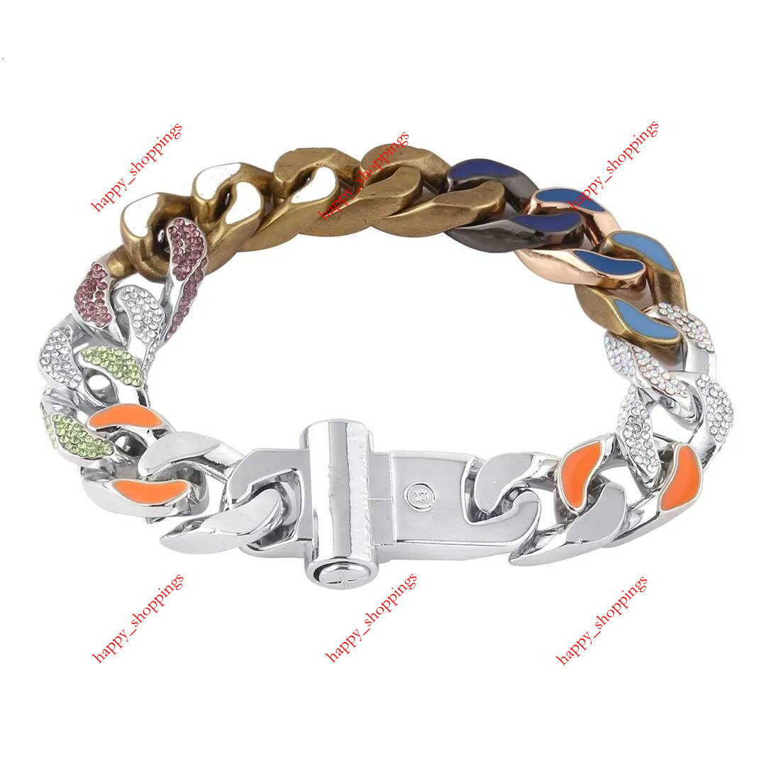 Hip Hop Man Design Chain With Diamonds Titanium Steel Bracelet Personality Chains Bracelets Fashion Jewelry
