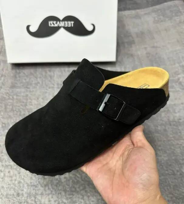 Women Slippers TEEMAZZI Designer For Mens Womens Flat Pink Black White Grey house Khaki Brown Fashionable Versatile Outdoor Cork Soled Haken Shoes L