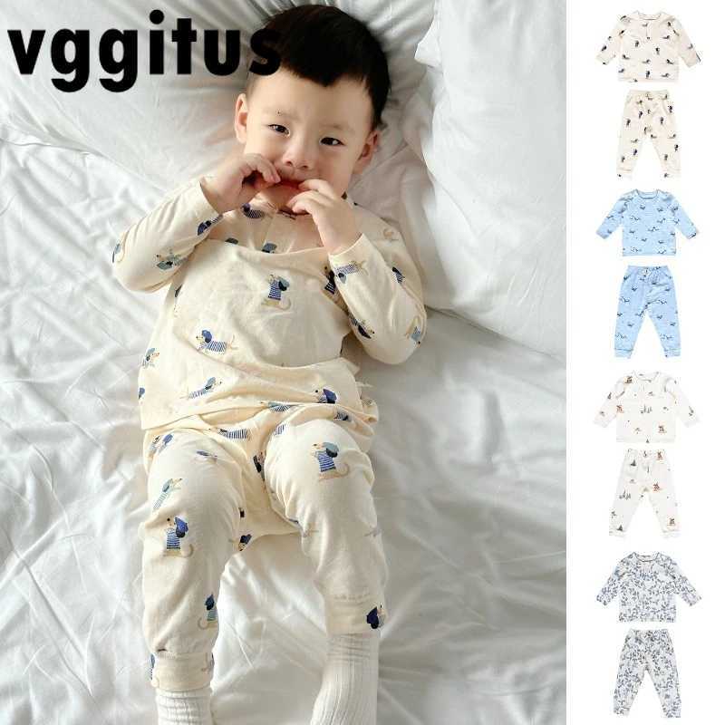 Pajamas 2026 New Spring Autumn Infant Girl Boy Pajama Set Cartoon Printed Long Sle Top Pants Casual Spwear Hewear Outfit B3498W261019