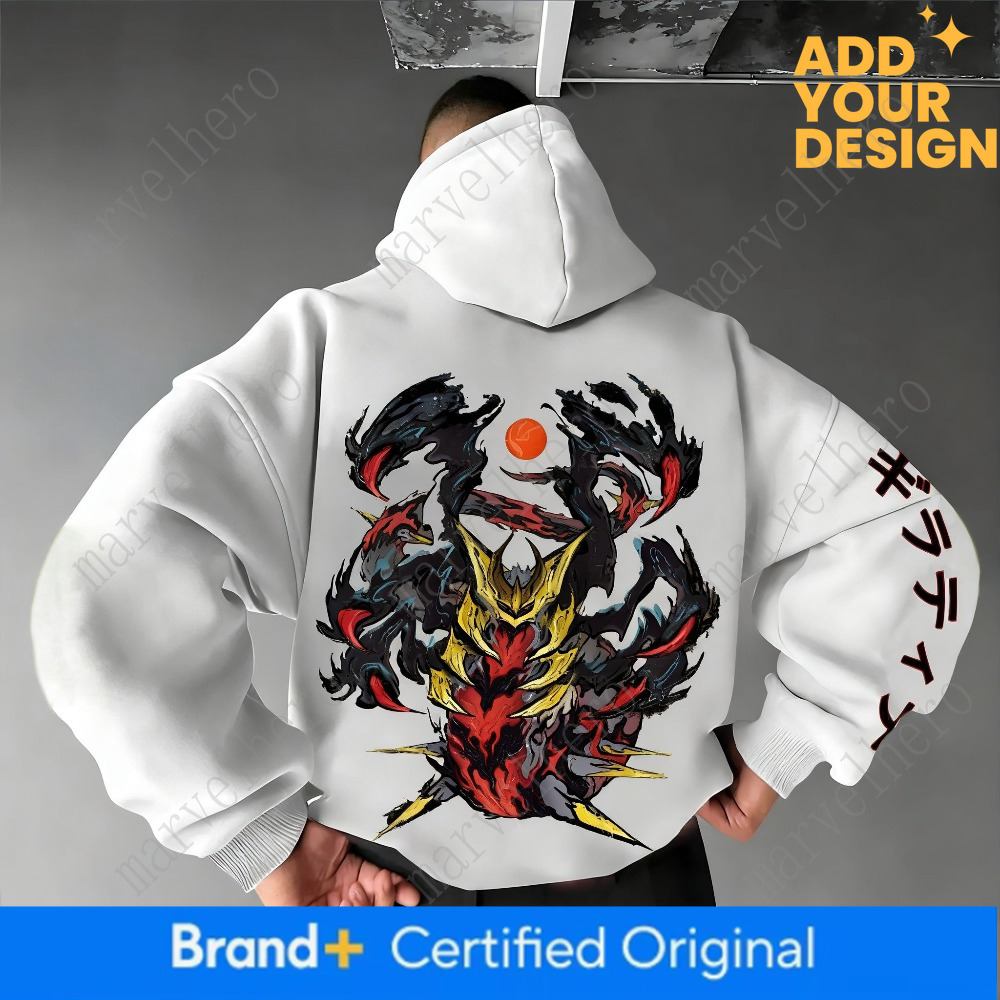 PokeMon Anime Giratina Genuine Printed Men S Pullover Autumn And Winter New Loose Casual Gym Sports American Hip Hop Sweater Top