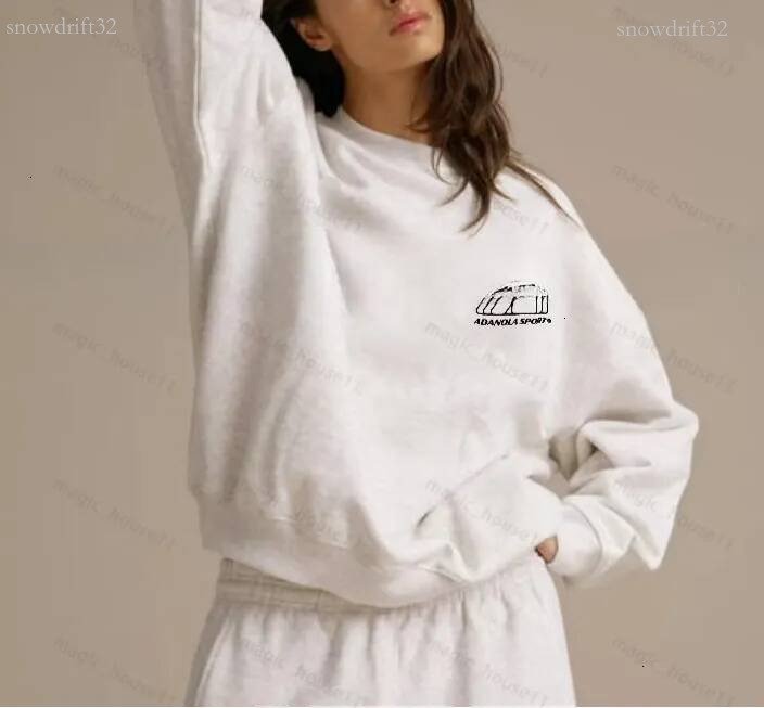 Adanolass Oversized Hoodie Women Letter Print Embroidered Adahoodie Sweatshirt Casual high quality Y2k Streetwear Kangaroo Pocket Tracksuit Top 7eb