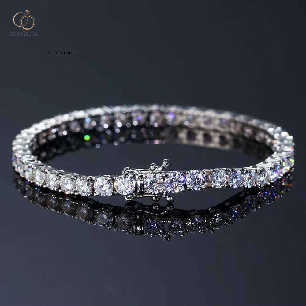 Jewellery Gra 3mm 4mm Thin Sterling Sier Men Gifts Vvs Lab Dia Moissanite Tennis Bracelets for Women