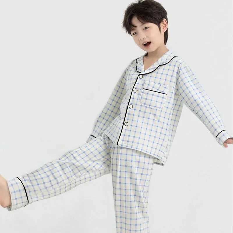 Pajamas 100% Cotton Parent Child Spwear Set Kids Pajamas with Long Sle Pants Spring Autumn Wear A Class Sety Toddler Teen SizesW261019