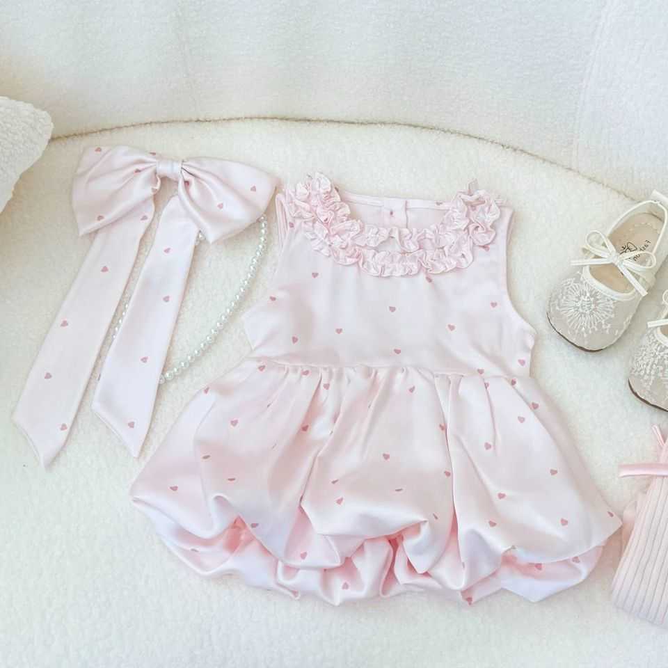 Dress Summer for Girls Cute New Style Fashionable and Exquisite Bow Princess Dress Kindergarten Medium Long Dress Trendy S261016YOJT